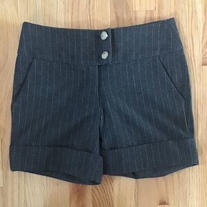 Vintage 00s Y2K Johnson Brand Wool Pinstriped Shorts - Indie Sleaze It Girl